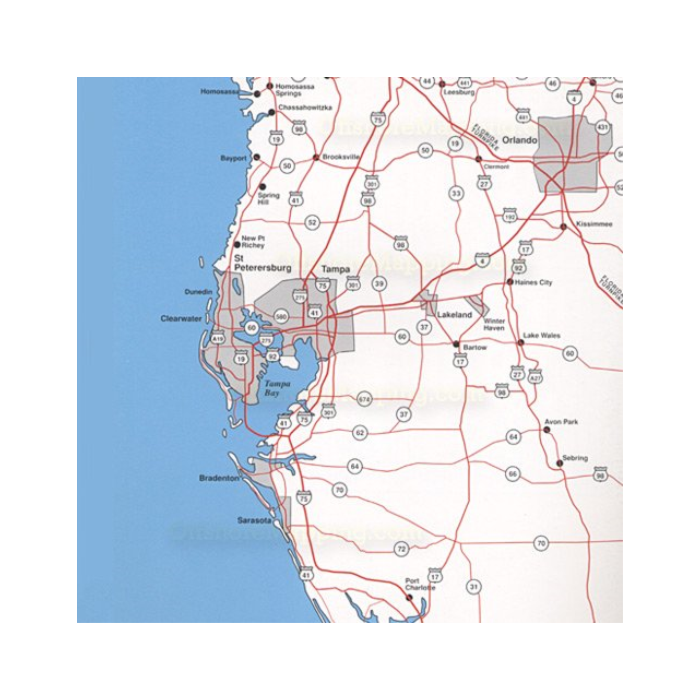 Top Spot Fishing Map N205, Homossassa to Everglades City - With Pipeline