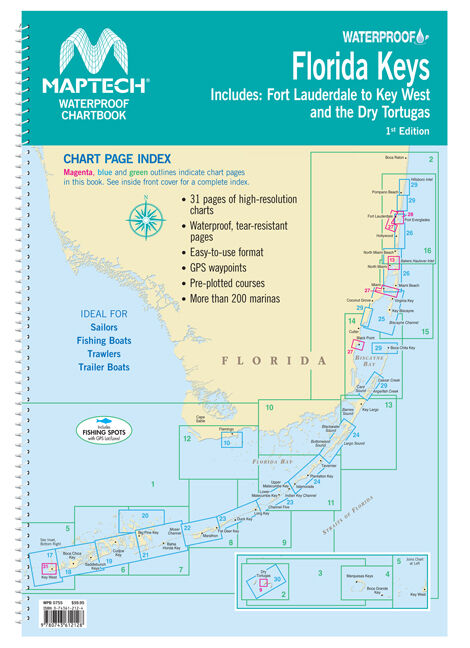 Maptech Waterproof Chartbook Florida Keys