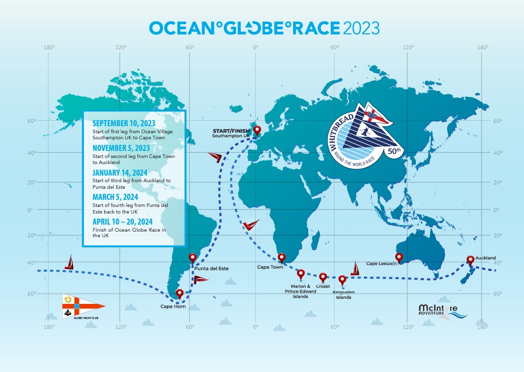 Ocean Globe Race Route Map